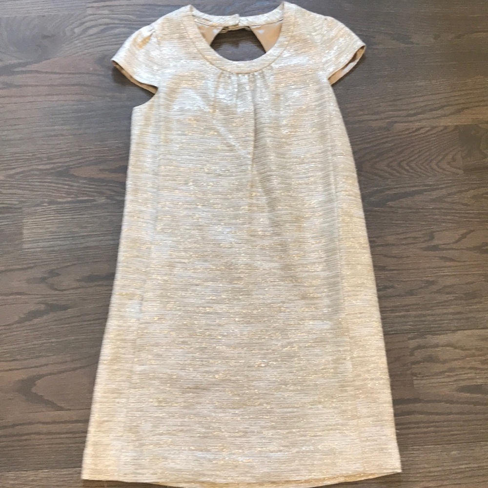 Kate Spade silver and gold shift dress size 4